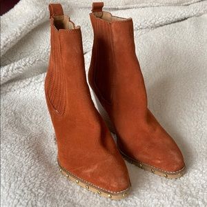 ASOS rust suede ankle boot